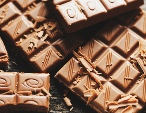 Barras de chocolate ao leite