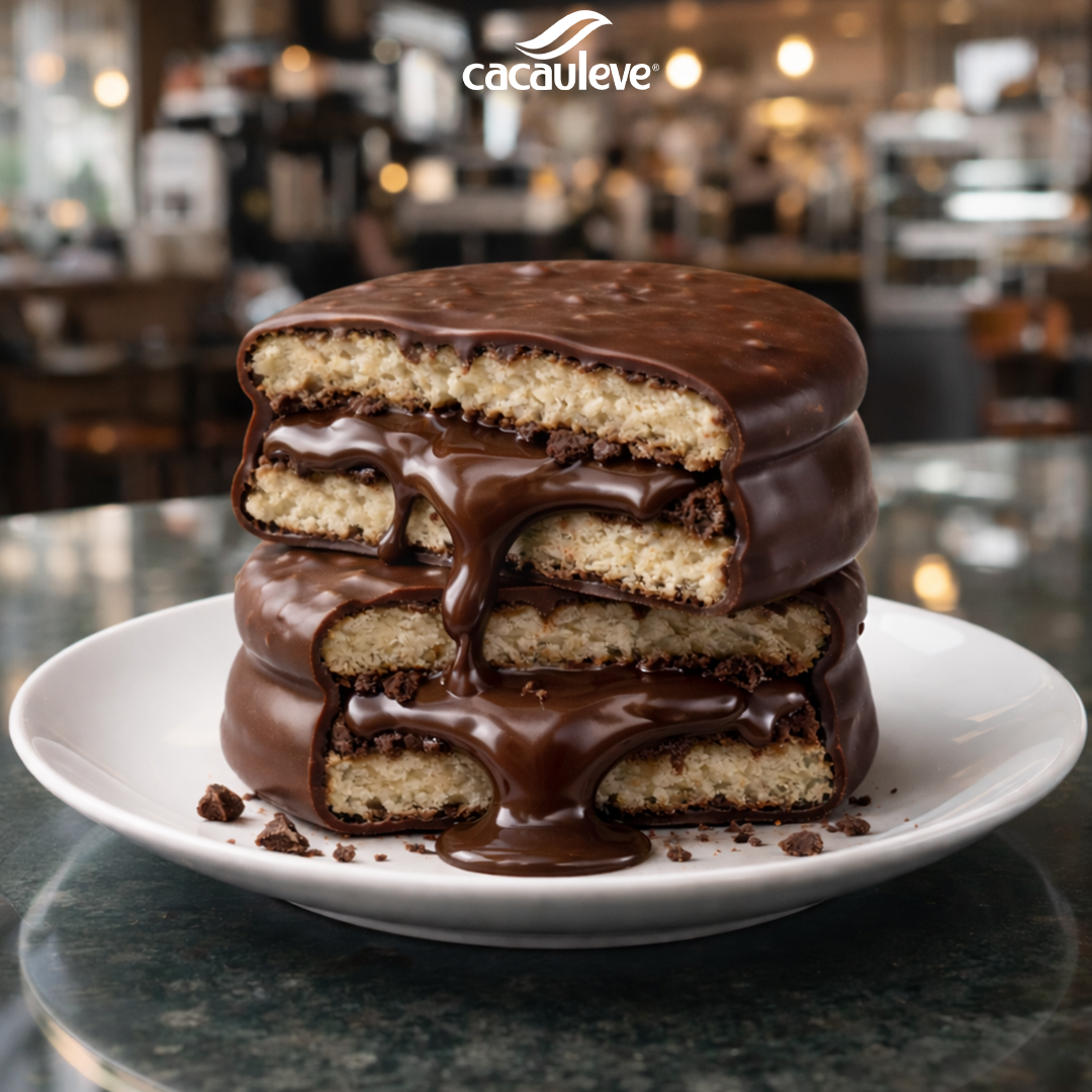 Cx Alfajor Brigadeiro c/ Chocolate Meio Amargo - 600g - Imagem 2