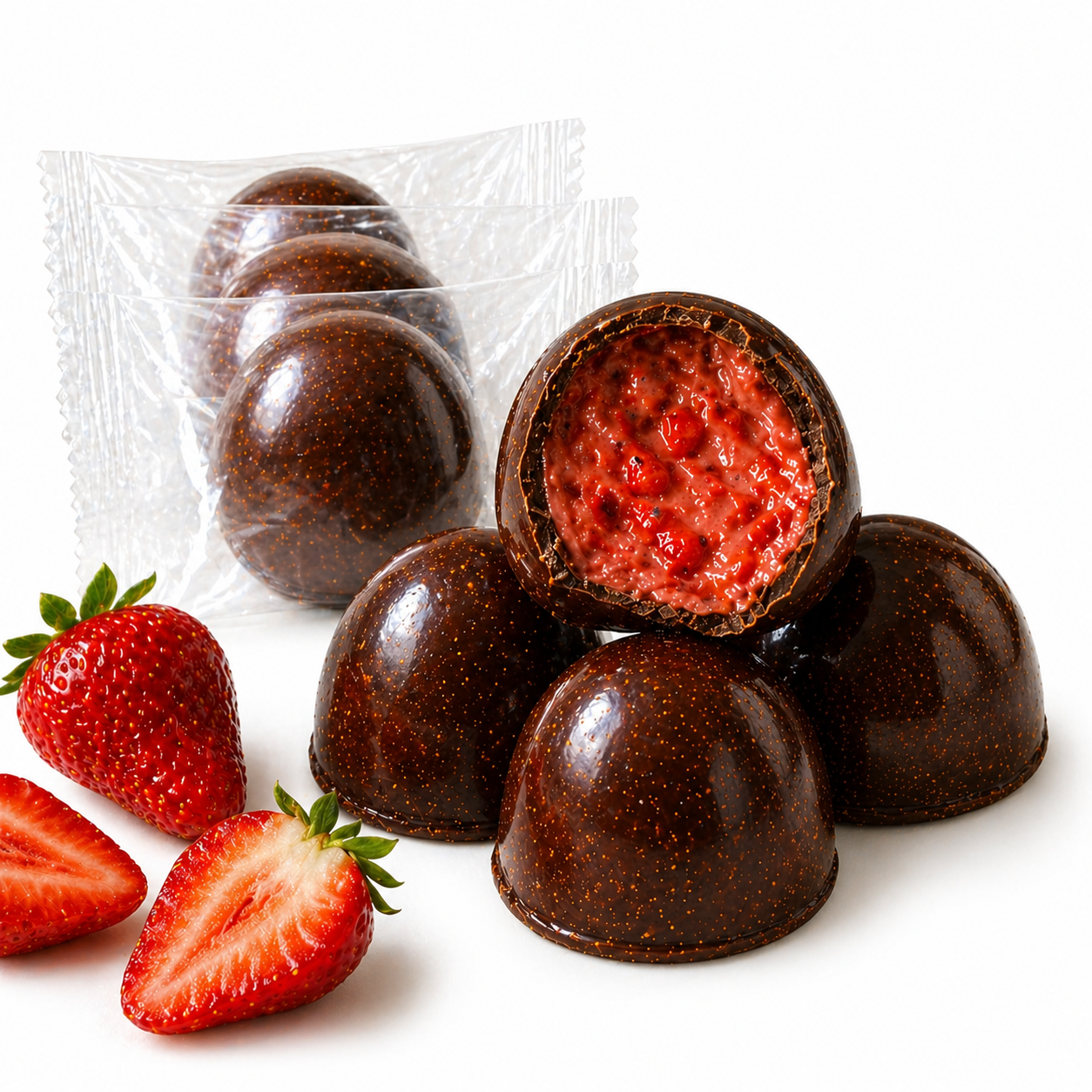Kit - Trufas De Morango Chocolate Ao Leite - Imagem 2