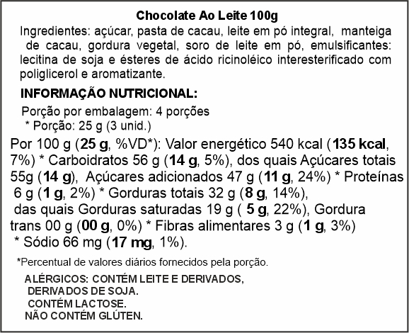 Cacauzinho Chocolate Gourmet Ao Leite - 100g - Imagem 3